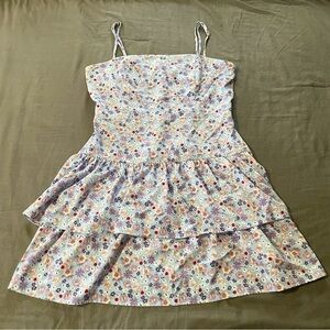 Forever21 sleeveless floral ruffled dress juniors sz small